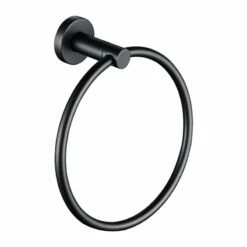 Anneau Porte Serviette Noir Mat, Roll