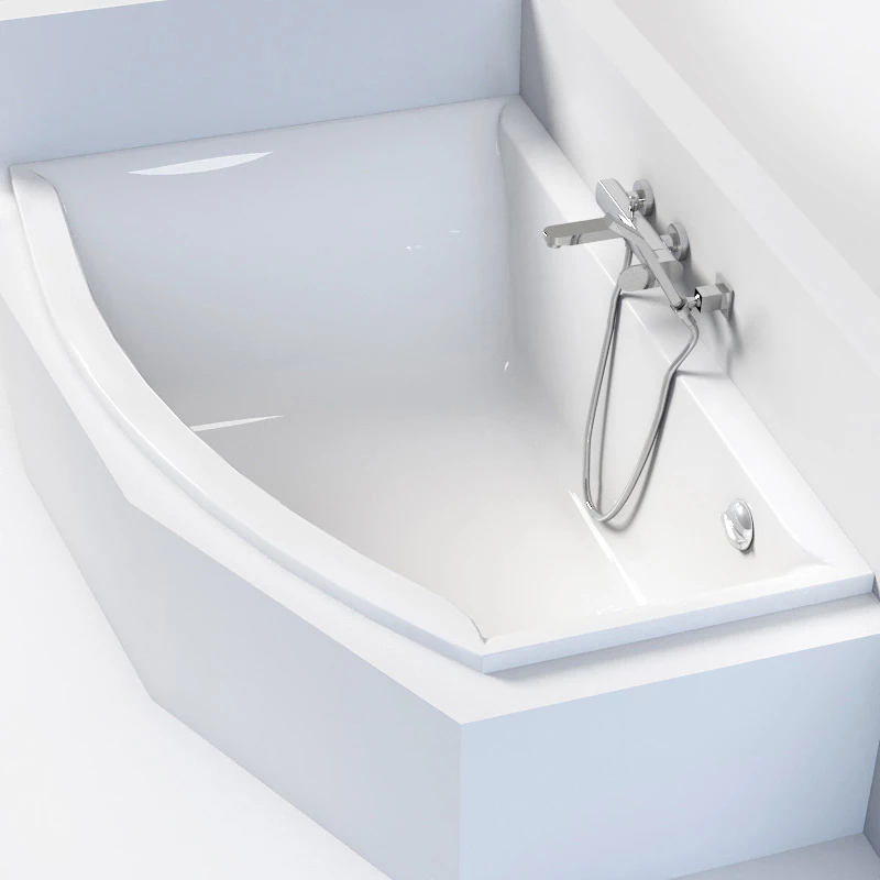 Baignoire Asymétrique Gauche, 160 X 105 Cm, Veronella 4 Baignoire Asymétrique Gauche, 160 X 105 Cm, Veronella – Image 2