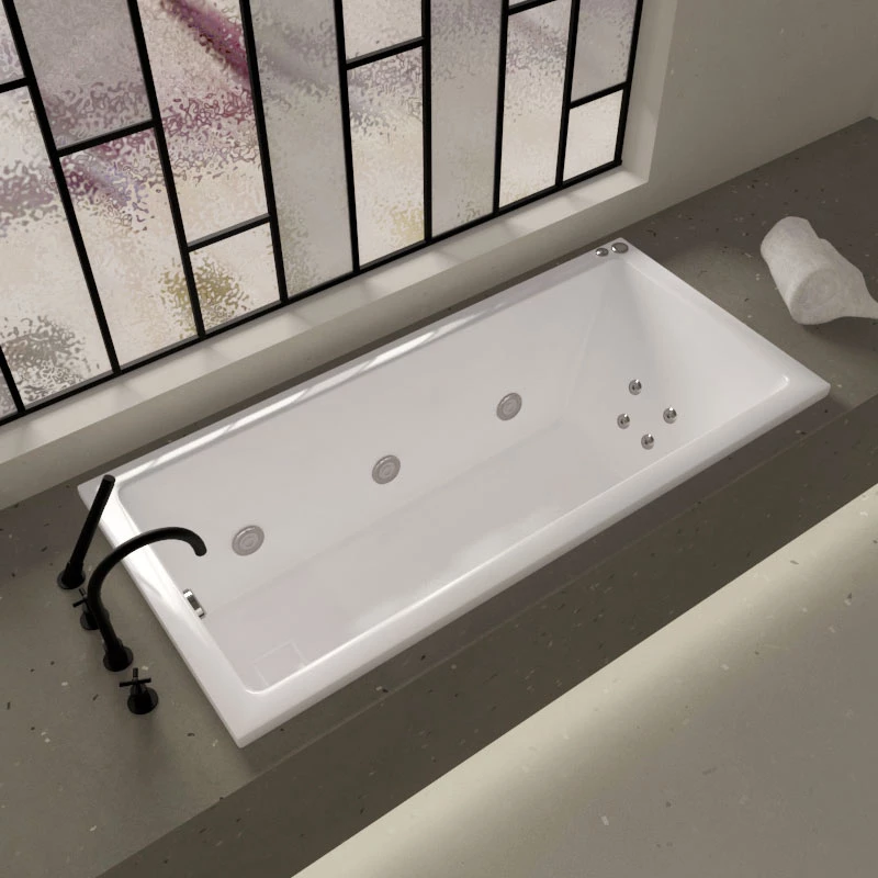 Baignoire Balnéo Hydro Rectangulaire, 150 X 70 Cm, Acrylique, Cavallo 3 Baignoire Balnéo Hydro Rectangulaire, 150 X 70 Cm, Acrylique, Cavallo