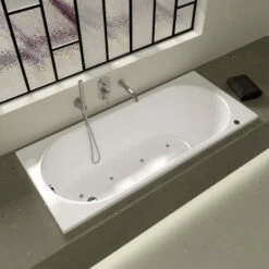 Baignoire Balnéo Rectangulaire, 150x70 Cm Ou 160x70 Cm, Acrylique, Kasandra