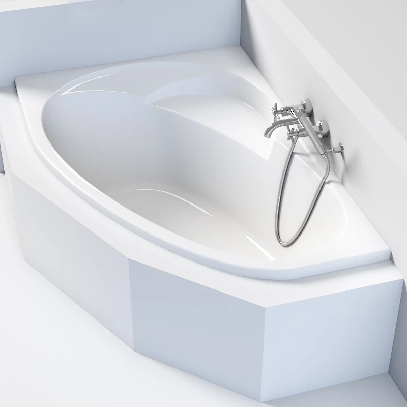 Baignoire D'angle Gauche, 150 X 100 Cm, Flora 4 Baignoire D'angle Gauche, 150 X 100 Cm, Flora – Image 2