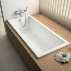 Baignoire Rectangulaire, 170x75 Cm, Acrylique, Cavallo -Produits De Salle De Bain Soldes 2024 baignoire encastrable cavallo 170x75 cm 1