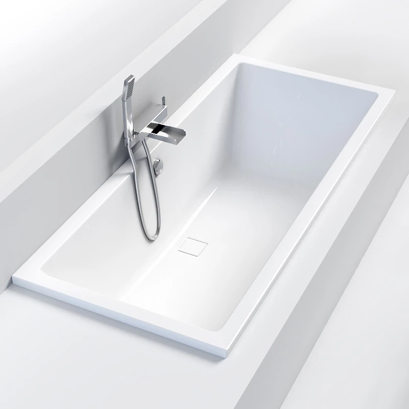 Baignoire Rectangulaire, 180x80 Cm, Acrylique, Cavallo 3 Baignoire Rectangulaire, 180x80 Cm, Acrylique, Cavallo