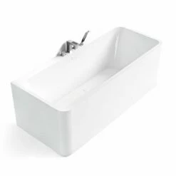 Baignoire îlot Contre Mur, 150x71 Cm Ou 170x75 Cm, Acrylique, OLIA