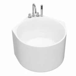 Baignoire îlot D'angle Ronde, Ø80 Ou Ø90 Cm, Kios