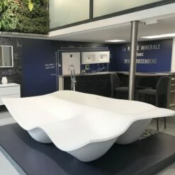 Baignoire îlot Double Flow , 235X185 Cm, Composite Mineral Blanc Mat -Produits De Salle De Bain Soldes 2024 baignoire ilot double flow 235x185 cm composite mineral blanc mat 2