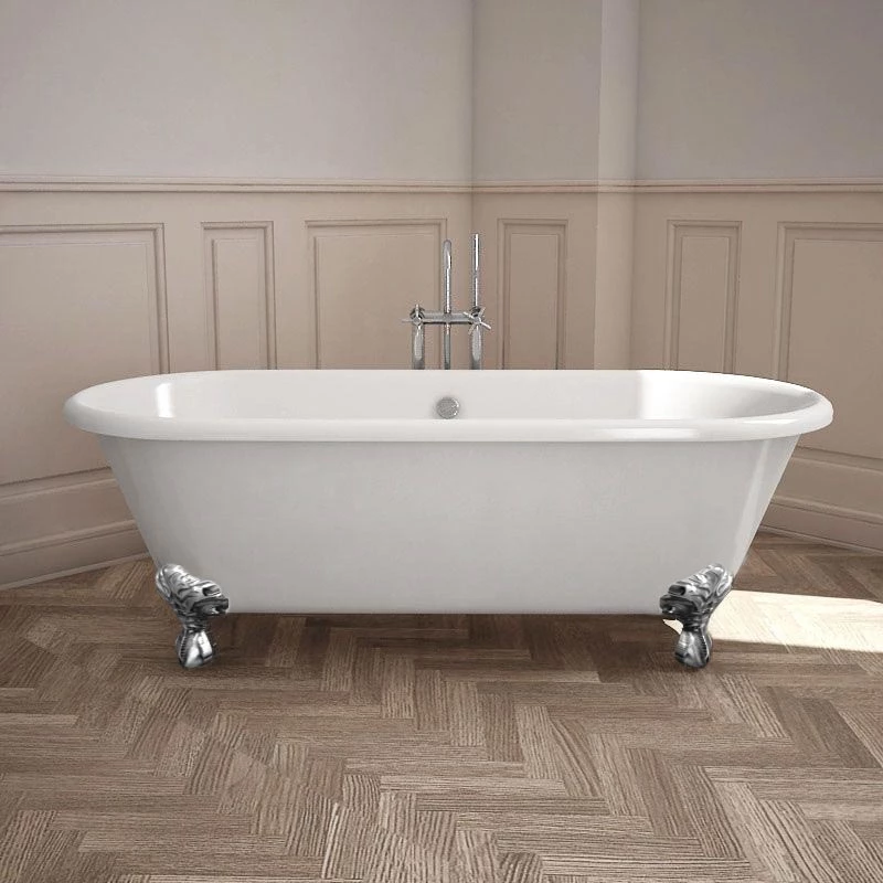 Baignoire îlot En Fonte Blanche, 170x77 Cm, London 4 Baignoire îlot En Fonte Blanche, 170x77 Cm, London – Image 2