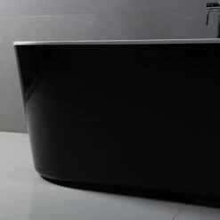 Baignoire îlot Ovale, 159x75cm, Acrylique Noir Et Blanc, Como -Produits De Salle De Bain Soldes 2024 baignoire ilot ovale 159x75cm acrylique noir et blanc como 5