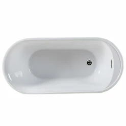 Baignoire îlot Ovale, 159x75cm, Acrylique Noir Et Blanc, Como -Produits De Salle De Bain Soldes 2024 baignoire ilot ovale 159x75cm acrylique noir et blanc como 6