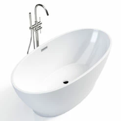 Baignoire îlot Ovale, 164,5x80 Cm, Eleganzia