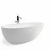Baignoire îlot Ovale, 150x76 Cm à 180x90 Cm, Résine Minérale 1 Baignoire îlot Ovale, 150x76 Cm à 180x90 Cm, Résine Minérale -Produits De Salle De Bain Soldes 2024 baignoire ilot ovale 170x86 cm materiau composite mineral