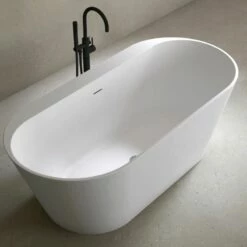 Baignoire îlot Ovale Avec Plage, 170x80cm, Acrylique Blanc Mat, Lou -Produits De Salle De Bain Soldes 2024 baignoire ilot ovale avec plage 170x80cm acrylique blanc mat lou 3