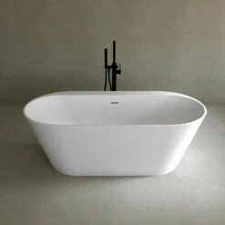 Baignoire îlot Ovale Avec Plage, 170x80cm, Acrylique Blanc Mat, Lou -Produits De Salle De Bain Soldes 2024 baignoire ilot ovale avec plage 170x80cm acrylique blanc mat lou 4