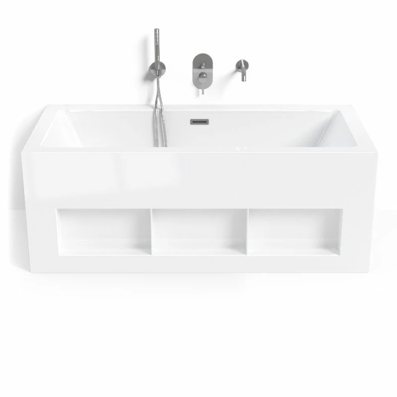 Baignoire îlot Rectangulaire Avec 3 Niches, 150, 160 Ou 170 Cm, Bibilo 4 Baignoire îlot Rectangulaire Avec 3 Niches, 150, 160 Ou 170 Cm, Bibilo – Image 2