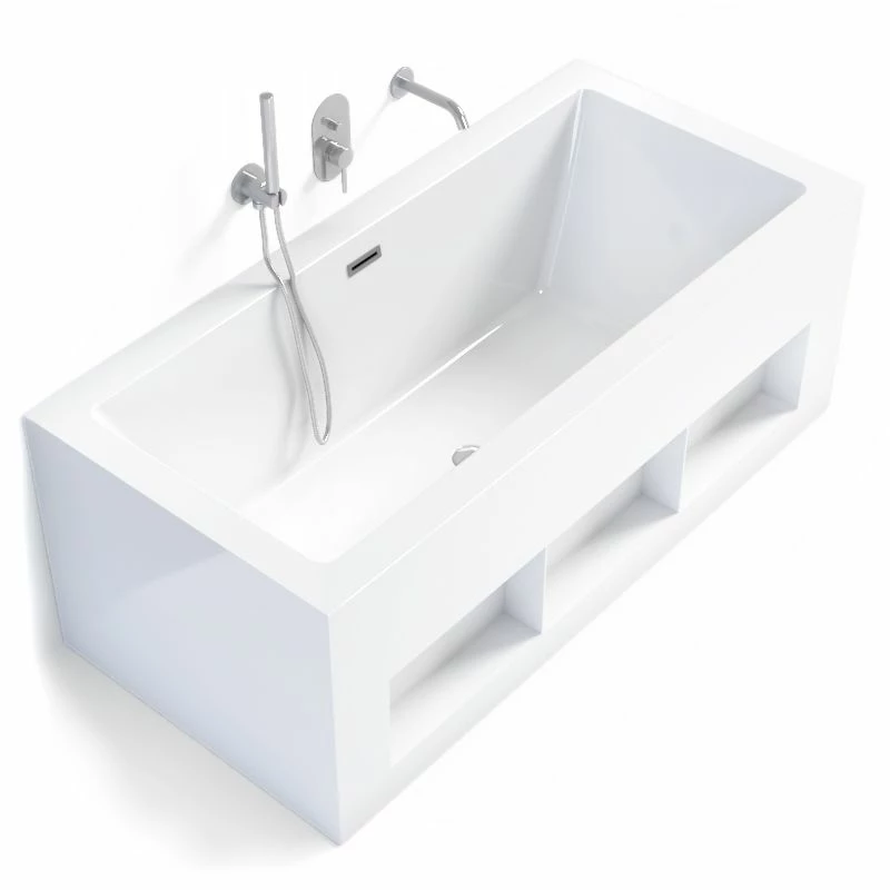Baignoire îlot Rectangulaire Avec 3 Niches, 150, 160 Ou 170 Cm, Bibilo 3 Baignoire îlot Rectangulaire Avec 3 Niches, 150, 160 Ou 170 Cm, Bibilo