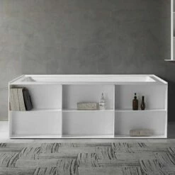 Baignoire îlot Rectangulaire Avec Niches, 170 Ou 180 Cm, Bibilo -Produits De Salle De Bain Soldes 2024 baignoire ilot rectangulaire avec niches 170 ou 180 cm bibilo 5