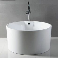 Baignoire îlot Ronde, 115x115 Cm, Acrylique, Orta -Produits De Salle De Bain Soldes 2024 baignoire ilot ronde 115x115 cm acrylique orta 2