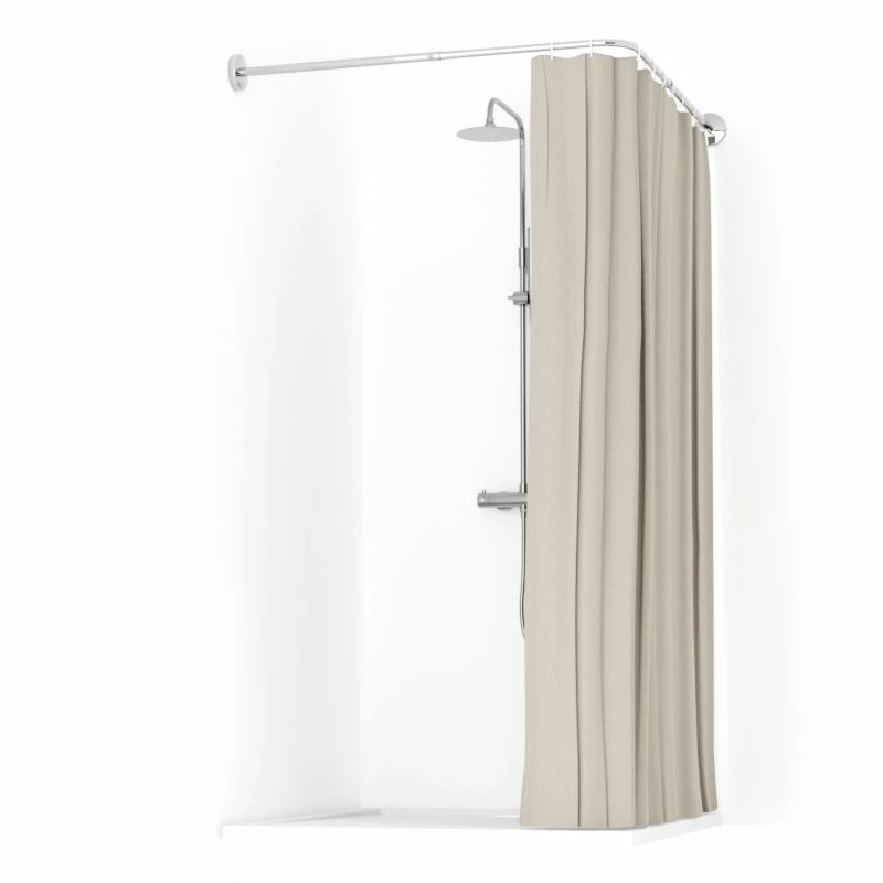 Barre Extensible 60x60 à 90x90 Cm, En Angle, Pour Rideau De Douche, Chrome 4 Barre Extensible 60x60 à 90x90 Cm, En Angle, Pour Rideau De Douche, Chrome – Image 2
