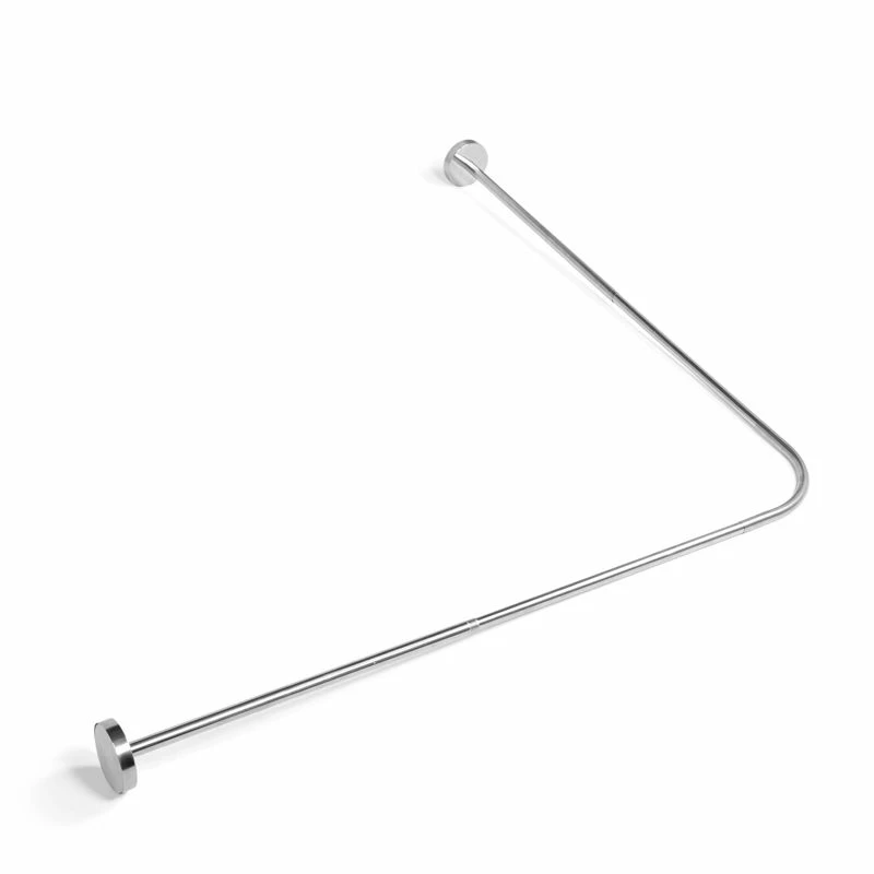 Barre Extensible 60x60 à 90x90 Cm, En Angle, Pour Rideau De Douche, Chrome 3 Barre Extensible 60x60 à 90x90 Cm, En Angle, Pour Rideau De Douche, Chrome