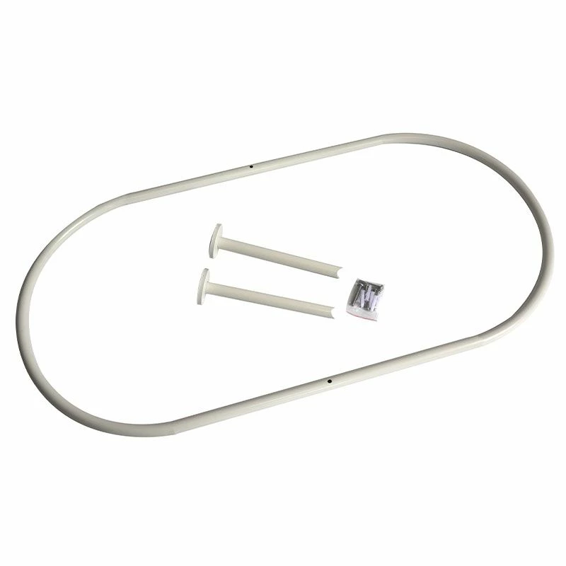 Barre Ovale 120x60 Cm, Pour Rideau, Blanc Mat 4 Barre Ovale 120x60 Cm, Pour Rideau, Blanc Mat – Image 2