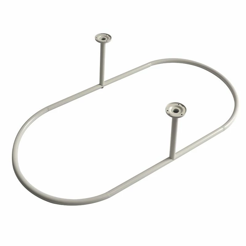 Barre Ovale 120x60 Cm, Pour Rideau, Blanc Mat 3 Barre Ovale 120x60 Cm, Pour Rideau, Blanc Mat