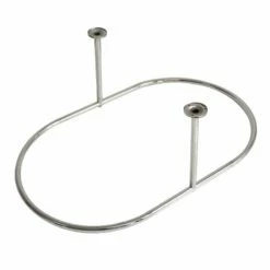 Barre Ovale 120x60 Cm, Pour Rideau, Chromé