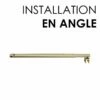 Barre Pour Installation En Angle, Pour Paroi Altea, Doré Brossé