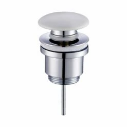 Bonde Clic-clac Avec Cache Céramique Blanc Brillant