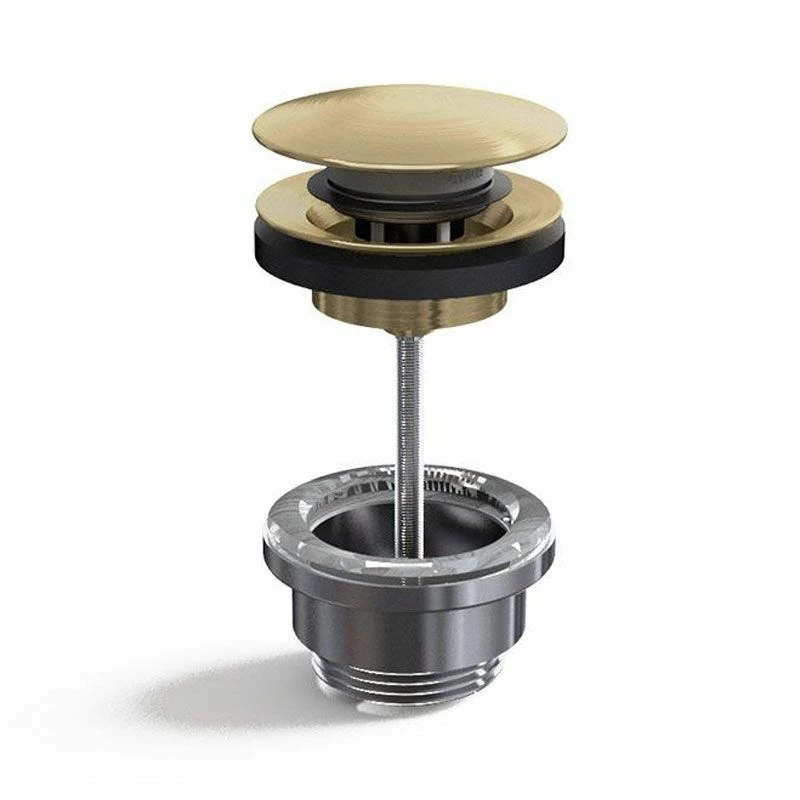 Bonde Lavabo Clic-clac Ou Fixe Universelle En Laiton Finition Doré Brossé 3 Bonde Lavabo Clic-clac Ou Fixe Universelle En Laiton Finition Doré Brossé