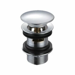 Bonde Lavabo Clic-clac En Laiton, Chromé Brossé, Steel