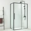 Cabine De Douche Coulissante 100,120 Ou 140 X 70, 80 Ou 90 Cm, Noir Mat, Arena -Produits De Salle De Bain Soldes 2024 cabine de douche coulissante 100 a 140cm chrome arena 5