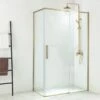 Cabine De Douche Coulissante 70 X 100,120 Ou 140cm, Doré Brossé, Arena -Produits De Salle De Bain Soldes 2024 cabine de douche coulissante 100120 ou 140cm dore brosse arena