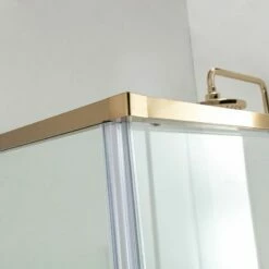 Cabine De Douche Coulissante 70 X 100,120 Ou 140cm, Doré Brossé, Arena -Produits De Salle De Bain Soldes 2024 cabine de douche coulissante 100120 ou 140cm dore brosse arena 3