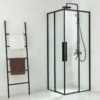 Cabine De Douche Coulissante 80x80 Ou 90x90 Cm, Noir Mat, Arena Black