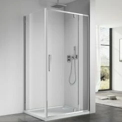 Cabine De Douche Pivotante 120 Ou 140 X 70, 80, 90 Ou 100 Cm, Chromé, Arena