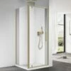 Cabine De Douche Pivotante 80, 90, 100 X 80, 90 Ou 100 Cm, Doré Brossé, Arena -Produits De Salle De Bain Soldes 2024 cabine de douche pivotante 80 90 100 x 80 90 ou 100 cm dore brosse arena