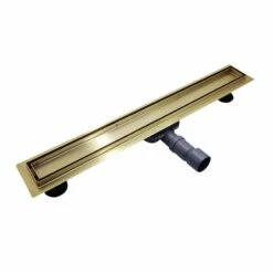 Caniveaux De Douche 70 Ou 80 Cm, Doré Brossé