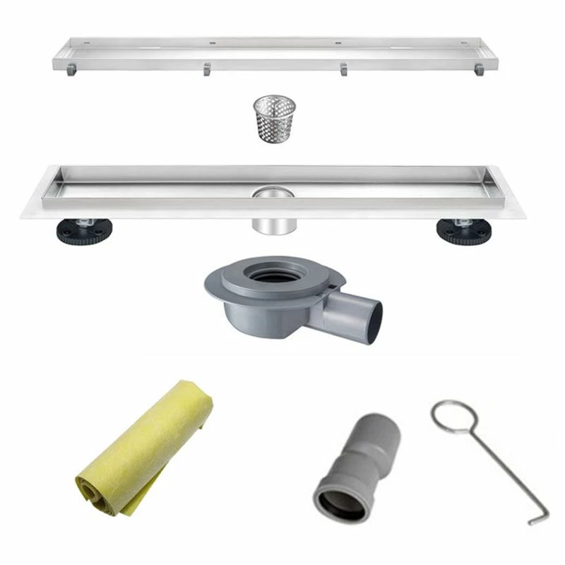 Caniveaux De Douche 70 Ou 80 Cm, Inox Brossé 5 Caniveaux De Douche 70 Ou 80 Cm, Inox Brossé – Image 3