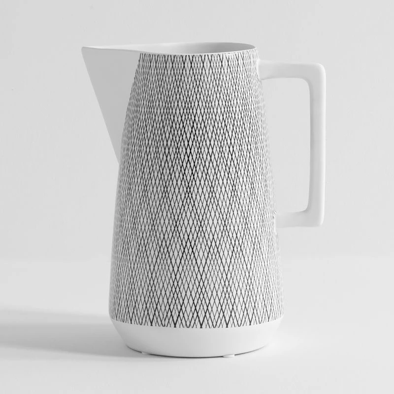 Carafe En Céramique Décorée, Blanc 4 Carafe En Céramique Décorée, Blanc – Image 2