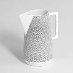 Carafe En Céramique Décorée, Blanc