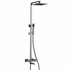 Colonne Bain-douche Thermostatique Inox Brossé Avec Douchette Tube, Tuileries