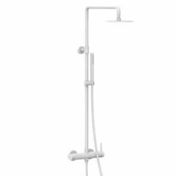 Colonne De Douche Mitigeur, Blanc Mat, Châtelet III -Produits De Salle De Bain Soldes 2024 colonne de douche mitigeur blanc mat chatelet iii 1