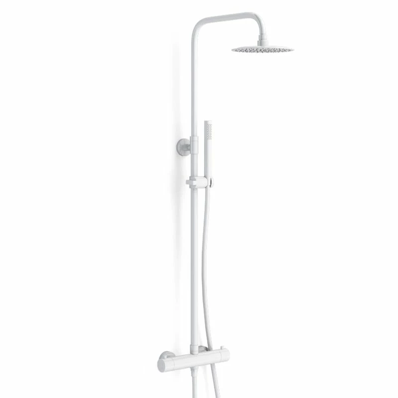 Colonne De Douche Thermostatique Châtelet III, Blanc Brillant 3 Colonne De Douche Thermostatique Châtelet III, Blanc Brillant