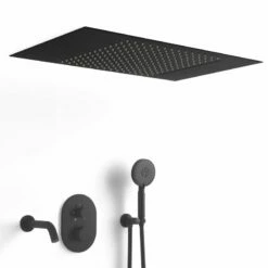 Composition Bain-douche Thermostatique Avec Ciel De Pluie Encastré Noir Mat, Châtelet 14 Composition Bain-douche Thermostatique Avec Ciel De Pluie Encastré Noir Mat, Châtelet -Produits De Salle De Bain Soldes 2024 composition bain douche thermostatique avec ciel de pluie encastre noir mat chatelet 4