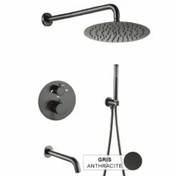 Composition Bain Douche Thermostatique Encastrée Gris Anthracite, Châtelet 5 Composition Bain Douche Thermostatique Encastrée Gris Anthracite, Châtelet -Produits De Salle De Bain Soldes 2024 composition bain douche thermostatique encastree gris anthracite chatelet 1