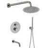 Composition Bain Douche Thermostatique Encastrée, Chrome, Châtelet