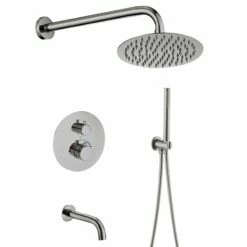 Composition Bain Douche Thermostatique Encastrée, Chrome, Châtelet