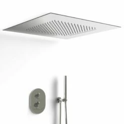 Composition De Douche Thermostatique Avec Ciel De Pluie Encastré Chromé, Châtelet -Produits De Salle De Bain Soldes 2024 composition de douche thermostatique avec ciel de pluie encastre chrome chatelet 2