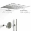 Composition Bain-douche Thermostatique Avec Ciel De Pluie Encastré Chromé, Châtelet -Produits De Salle De Bain Soldes 2024 composition de douche thermostatique avec ciel de pluie encastre chrome chatelet 9