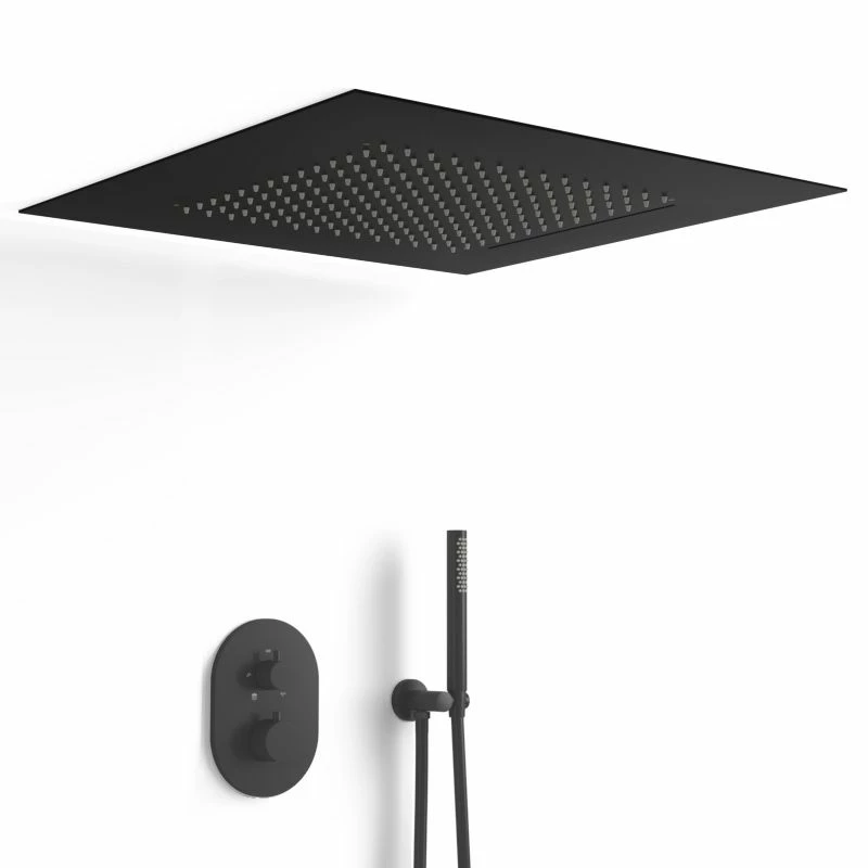 Composition De Douche Thermostatique Avec Ciel De Pluie Encastré Noir Mat, Châtelet 5 Composition De Douche Thermostatique Avec Ciel De Pluie Encastré Noir Mat, Châtelet – Image 3